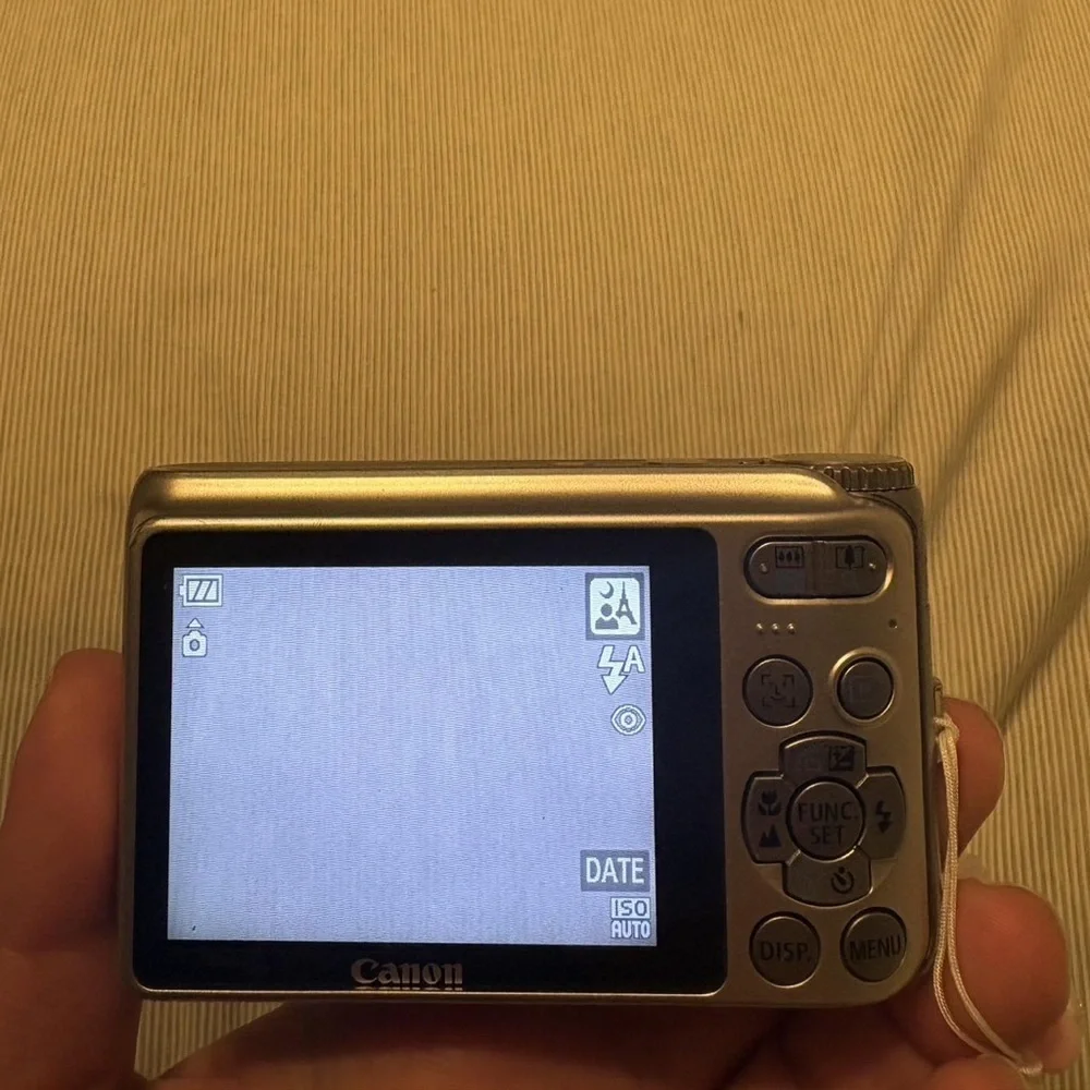 Canon Gray Digital Camera with Black Accents